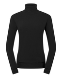 PURE GOLF Sarah Roll Neck Jumper with Faux Fur Collar 521 Black
