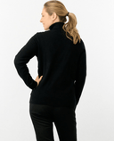 PURE GOLF Sarah Roll Neck Jumper with Faux Fur Collar 521 Black