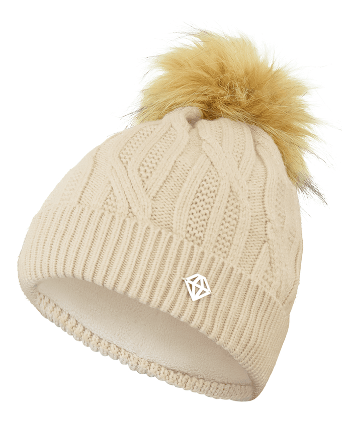 PURE GOLF Margot Waterproof Lined Bobble Hat Limestone
