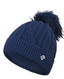 PURE GOLF Margot Waterproof Lined Bobble Hat Navy