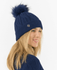 PURE GOLF Margot Waterproof Lined Bobble Hat Navy