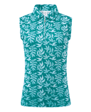 PURE GOLF Amity Sleeveless Polo 014 Teal Frondescence