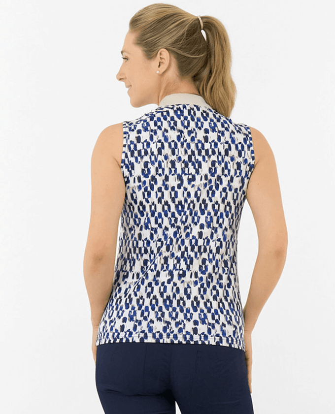 PURE GOLF Felicity Sleeveless Polo 030 Sands Of Time