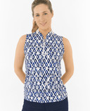 PURE GOLF Felicity Sleeveless Polo 030 Sands Of Time