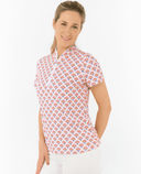 TAILLE L - Polo PURE GOLF Rise Cap Sleeve 007 Geoflower