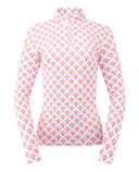 PURE GOLF Serenity Long Sleeve Polo 441 Mediterranean Sunset