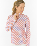 PURE GOLF Serenity Long Sleeve Polo 441 Mediterranean Sunset