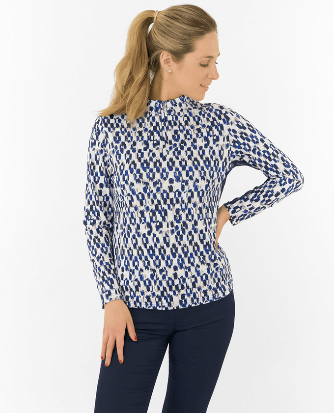 PURE GOLF Balance Long Sleeve Polo 445 Sands Of Time