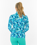 PURE GOLF Serenity Long Sleeve Polo 441 Water Lily