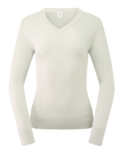 SIZE L - PURE GOLF Suzie Summer Weight Knitted Jumper 509 Oyster