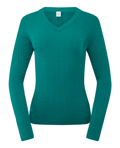 PURE GOLF Suzie Summer Weight Knitted Jumper 509 Deep Teal