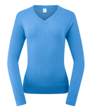 PURE GOLF Suzie Summer Weight Knitted Jumper 509 Cerulean