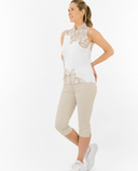 PURE GOLF Aria Sleeveless Polo 034 Whitecap Whisper