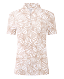 PURE GOLF Ellen Short Sleeve Zip Polo 036 Whitecap Whisper