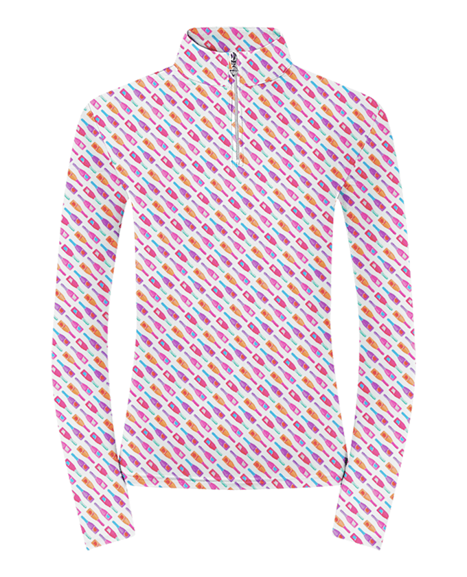 PURE GOLF Serenity Long Sleeve Polo 441 Fairway Fizz