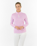 PURE GOLF Serenity Long Sleeve Polo 441 Fairway Fizz