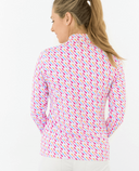 PURE GOLF Serenity Long Sleeve Polo 441 Fairway Fizz