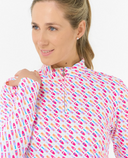 PURE GOLF Serenity Long Sleeve Polo 441 Fairway Fizz