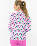 PURE GOLF Serenity Long Sleeve Polo 441 Portrait of Paradise