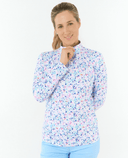 PURE GOLF Balance Long Sleeve Polo 445 Mirrored Moonstone