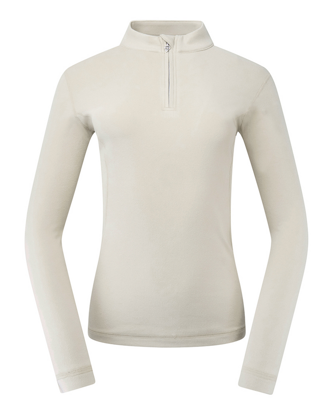 PURE GOLF Iris Super Soft Quarter Zip Winter Polo 007 Oyster
