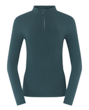 PURE GOLF Iris Super Soft Quarter Zip Winter Polo 007 Teal Ink