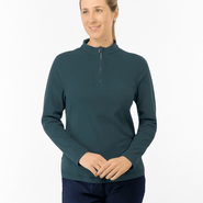 PURE GOLF Iris Super Soft Quarter Zip Winter Polo 007 Teal Ink - S / Teal Ink