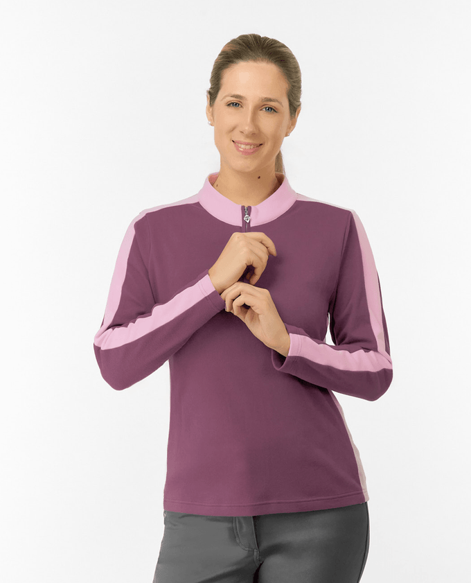 PURE GOLF Jane Long Sleeve Mid Layer 041 Deep Sugar Plum