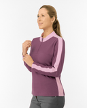 PURE GOLF Jane Long Sleeve Mid Layer 041 Deep Sugar Plum