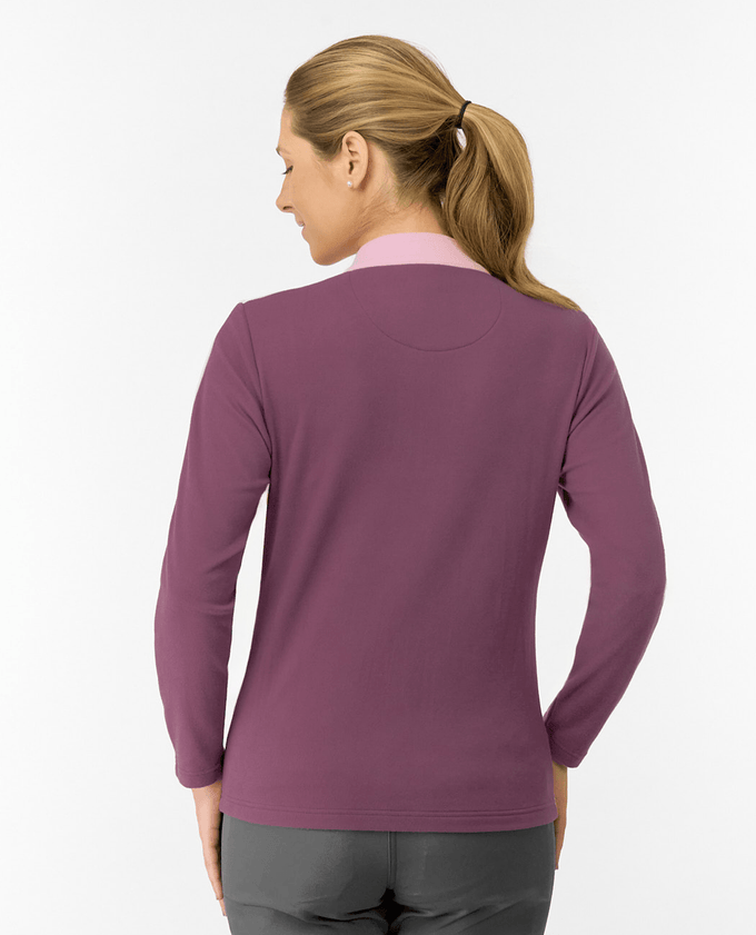 PURE GOLF Jane Long Sleeve Mid Layer 041 Deep Sugar Plum