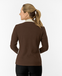 PURE GOLF Jane Long Sleeve Mid Layer 041 Cocoa Powder