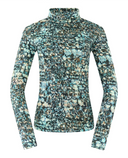 PURE GOLF Amy Roll Neck Top 101 Gilded Aspen