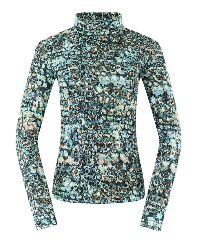 PURE GOLF Amy Roll Neck Top 101 Gilded Aspen