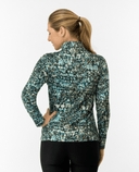 PURE GOLF Amy Roll Neck Top 101 Gilded Aspen