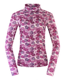 PURE GOLF Amy Roll Neck Top 101 Berry Bokeh
