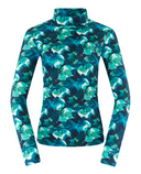 PURE GOLF Amy Roll Neck Top 101 Leaf Lagoon