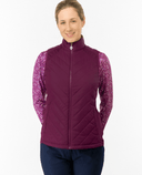 PURE GOLF Josie Stretch Panel Vest 413 Morello Cherry