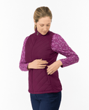PURE GOLF Josie Stretch Panel Vest 413 Morello Cherry