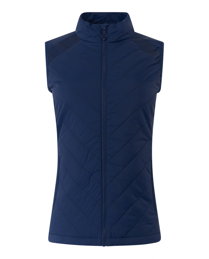 PURE GOLF Josie Stretch Panel Vest 413 Navy