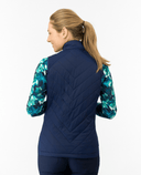 PURE GOLF Josie Stretch Panel Vest 413 Navy