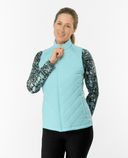 PURE GOLF Josie Stretch Panel Vest 413 Retro Blue