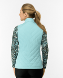 PURE GOLF Josie Stretch Panel Vest 413 Retro Blue