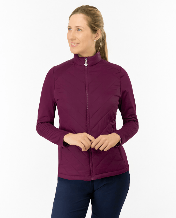 PURE GOLF Jessica Hybrid Jacket 417 Morello Cherry