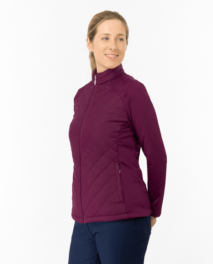 PURE GOLF Jessica Hybrid Jacket 417 Morello Cherry