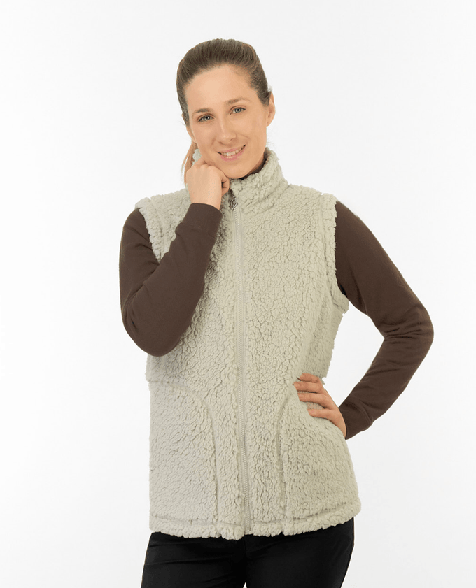 PURE GOLF Dolly Fleece Vest 422 Oyster