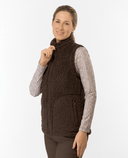 PURE GOLF Dolly Fleece Vest 422 Cocoa Powder