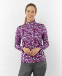 PURE GOLF Arusha Mid Layer 441 Berry Bokeh