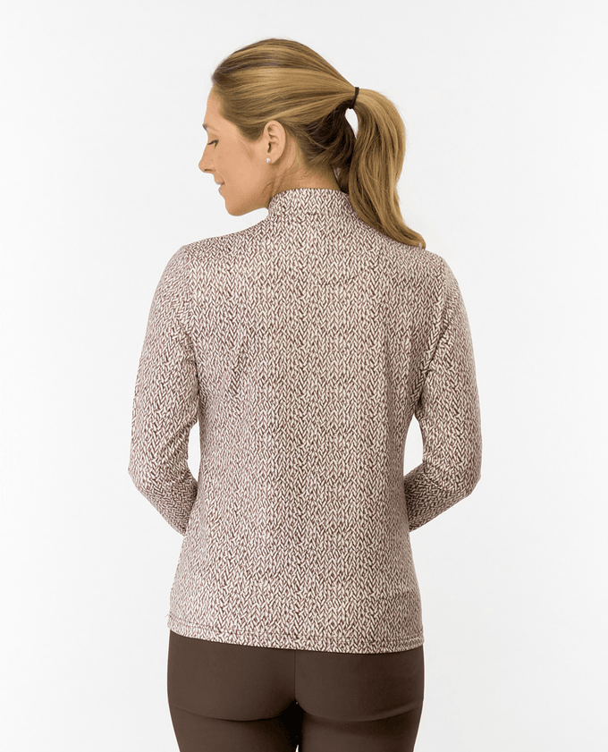 PURE GOLF Arusha Mid Layer 441 Cocoa Weave