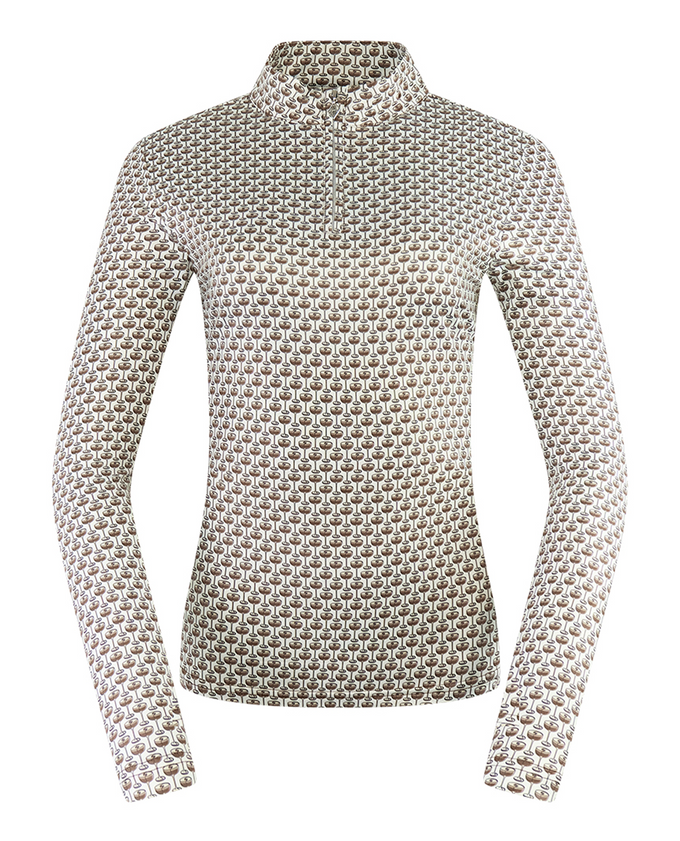 PURE GOLF Arusha Mid Layer 441 Espresso Martee-Ni