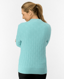 PURE GOLF Sorrell Margot Knit Quarter Zip Lined Jumper 506 Retro Blue